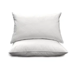 Royal Majesty 2-pk. 233-Thread Count Goose Feather & Down Quilted Egyptian Cotton Jumbo Pillows