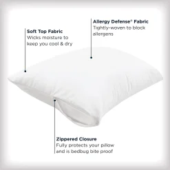 LS Allerease Maximum Bedbug & Allergy Protection Pillow Protector -travel pillow shop 2078033 ALT3