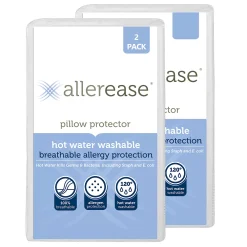 Allerease 2-pack 300 Thread Count Hot Water Washable Pillow Protector -travel pillow shop 2405748 ALT2