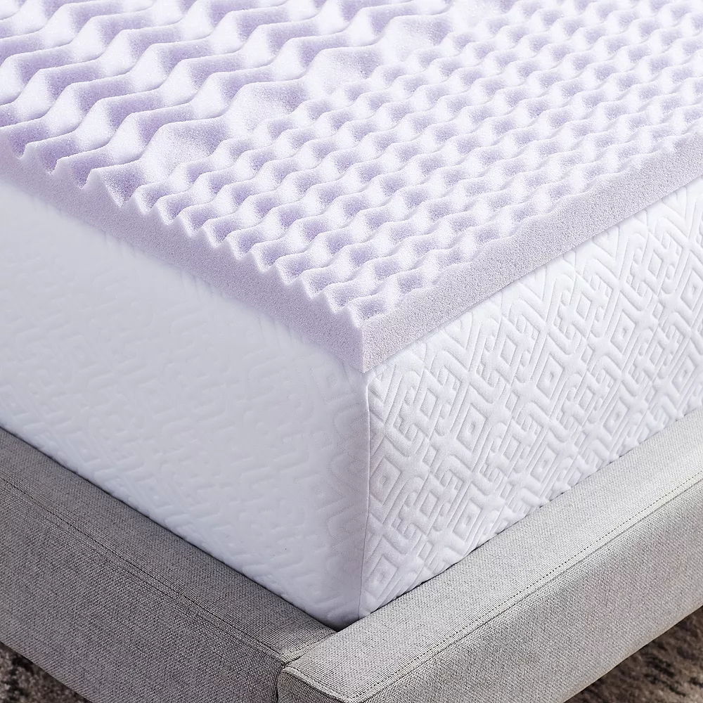 Lucid Dream Collection 2-in. Zoned Lavender Memory Foam Mattress Topper 4 Lucid Dream Collection 2-in. Zoned Lavender Memory Foam Mattress Topper - Image 2