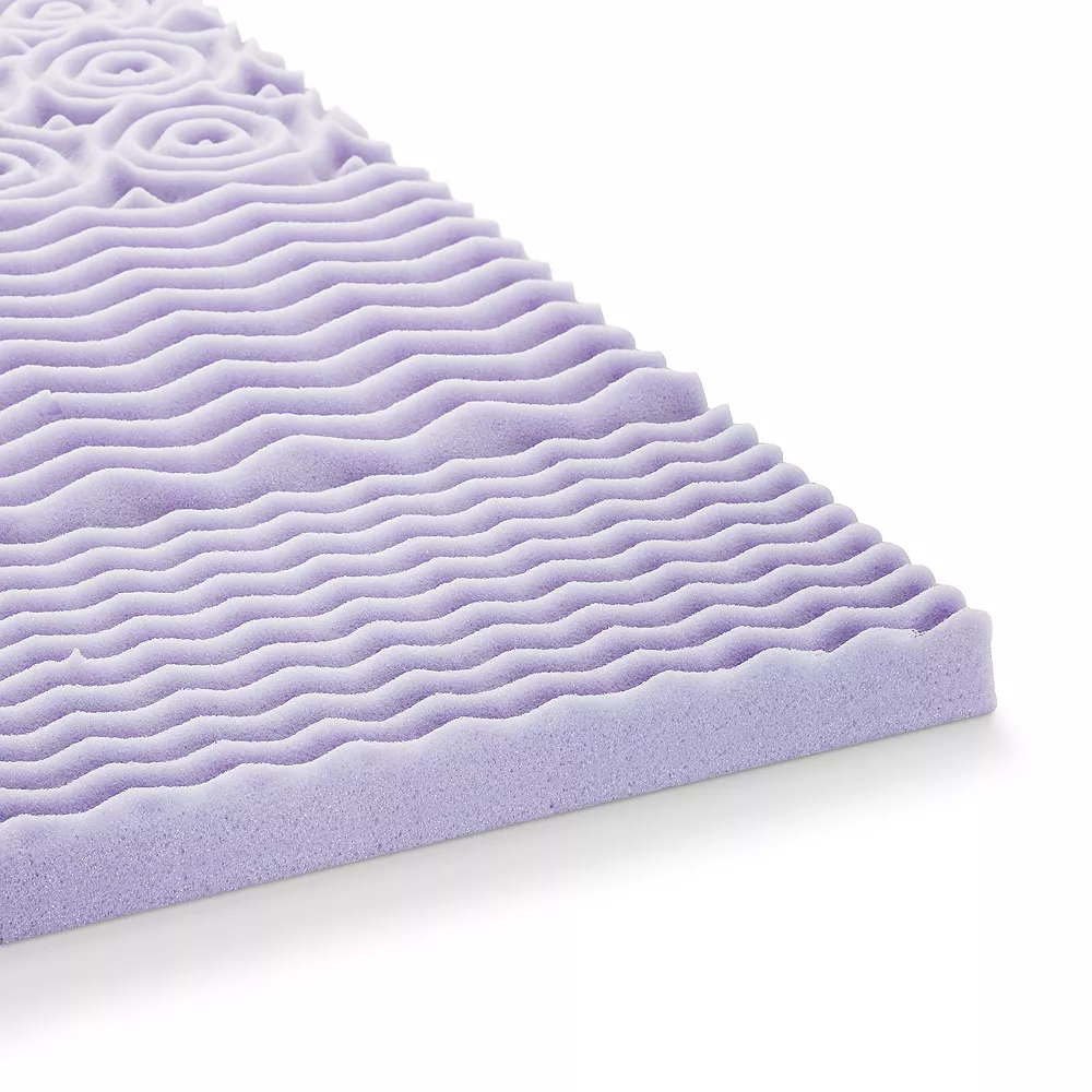 Lucid Dream Collection 2-in. Zoned Lavender Memory Foam Mattress Topper 6 Lucid Dream Collection 2-in. Zoned Lavender Memory Foam Mattress Topper - Image 4