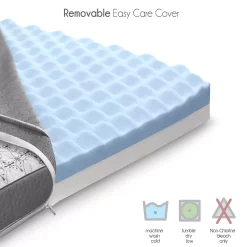 MGM Grand Hotel 3in Gel Memory Foam Mattress Topper With Cover -travel pillow shop 3476648 ALT