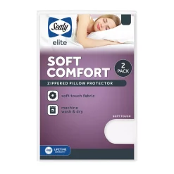 Sealy 2-pack Elite Soft Comfort Zippered Pillow Protector