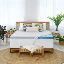 Serta® 3-Inch Antimicrobial So Clean Memory Foam Mattress Topper