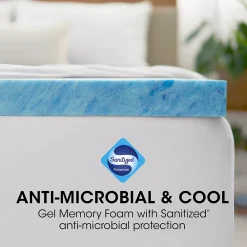 Serta® 3-Inch Antimicrobial So Clean Memory Foam Mattress Topper -travel pillow shop 3707027 ALT3