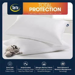 Serta® Total Protection Bed Pillow -travel pillow shop 3834603 ALT3