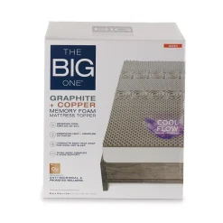 The Big One® Graphite & Copper Memory Foam Mattress Topper -travel pillow shop 3912157 ALT2