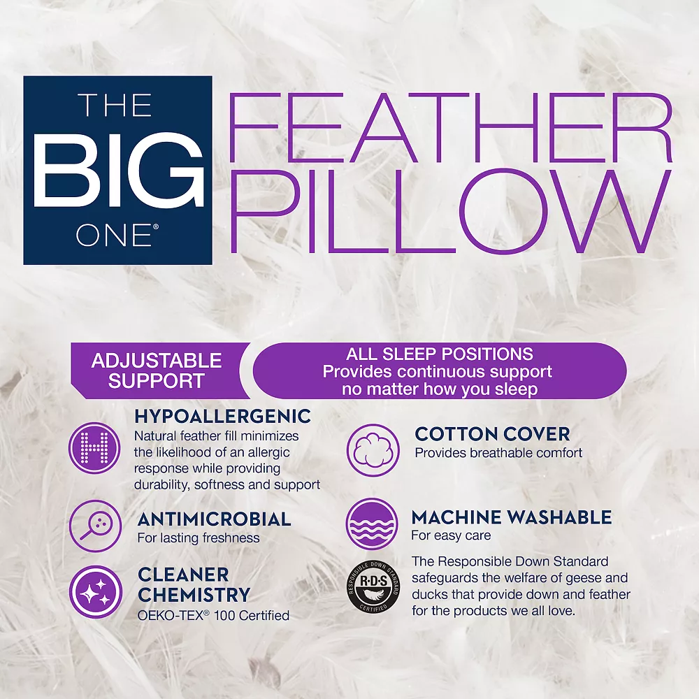 The Big One® Feather Pillow 7 The Big One® Feather Pillow - Image 5