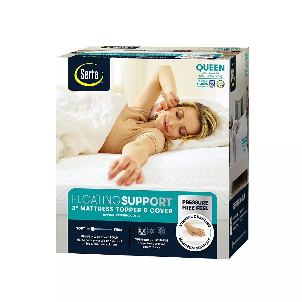 Serta® Floating Support 3-Inch Mattress Topper 4 Serta® Floating Support 3-Inch Mattress Topper - Image 2