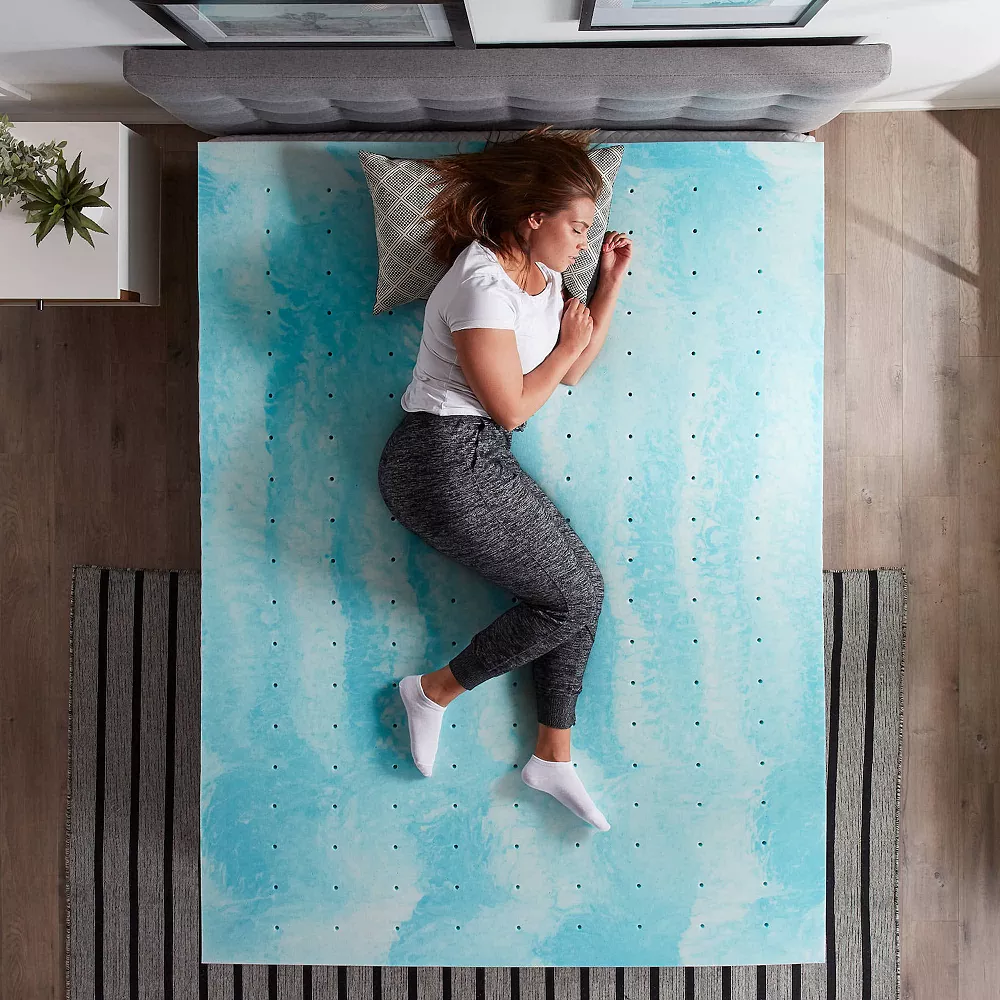 Lucid Dream Collection 3-in. Gel Swirl Memory Foam Mattress Topper 5 Lucid Dream Collection 3-in. Gel Swirl Memory Foam Mattress Topper - Image 3