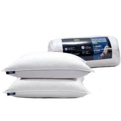 Serta® 2-pack White Goose Feather Back/Stomach Sleeper Pillows