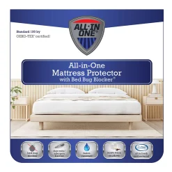 All In One All-In-One Bed Zippered Mattress Cover With Bug Blocker -travel pillow shop 4421384 ALT5