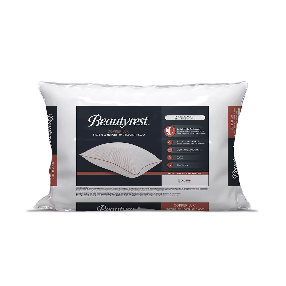 Beautyrest Copper Lux Memory Foam Cluster Pillow 4 Beautyrest Copper Lux Memory Foam Cluster Pillow - Image 2