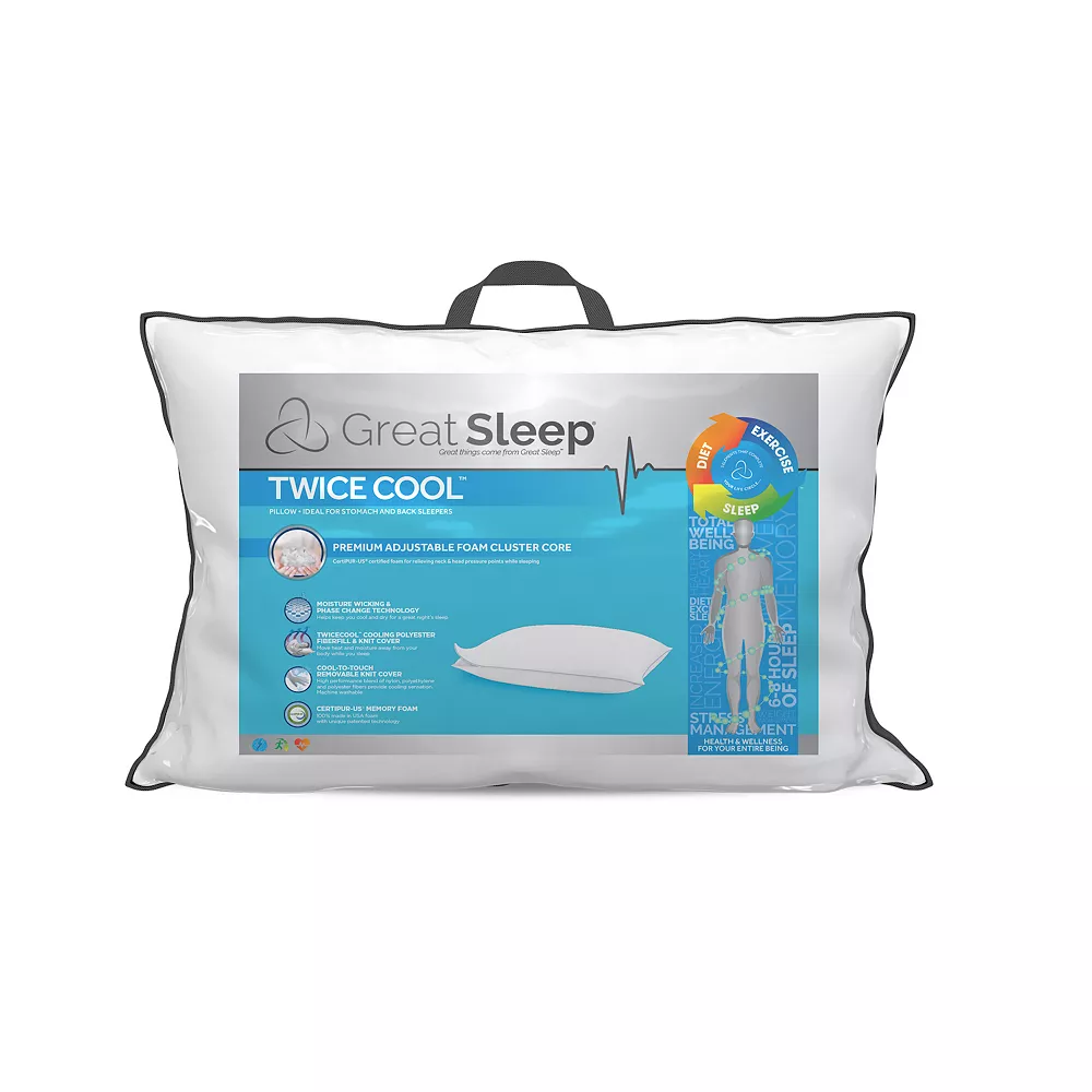 Great Sleep Twice Cool Foam Cluster Pillow 3 Great Sleep Twice Cool Foam Cluster Pillow