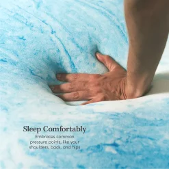 ELuxury 1.5" Blue Foam Mattress Topper -travel pillow shop 4666017 ALT3