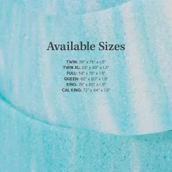 ELuxury 1.5" Blue Foam Mattress Topper -travel pillow shop 4666017 ALT5