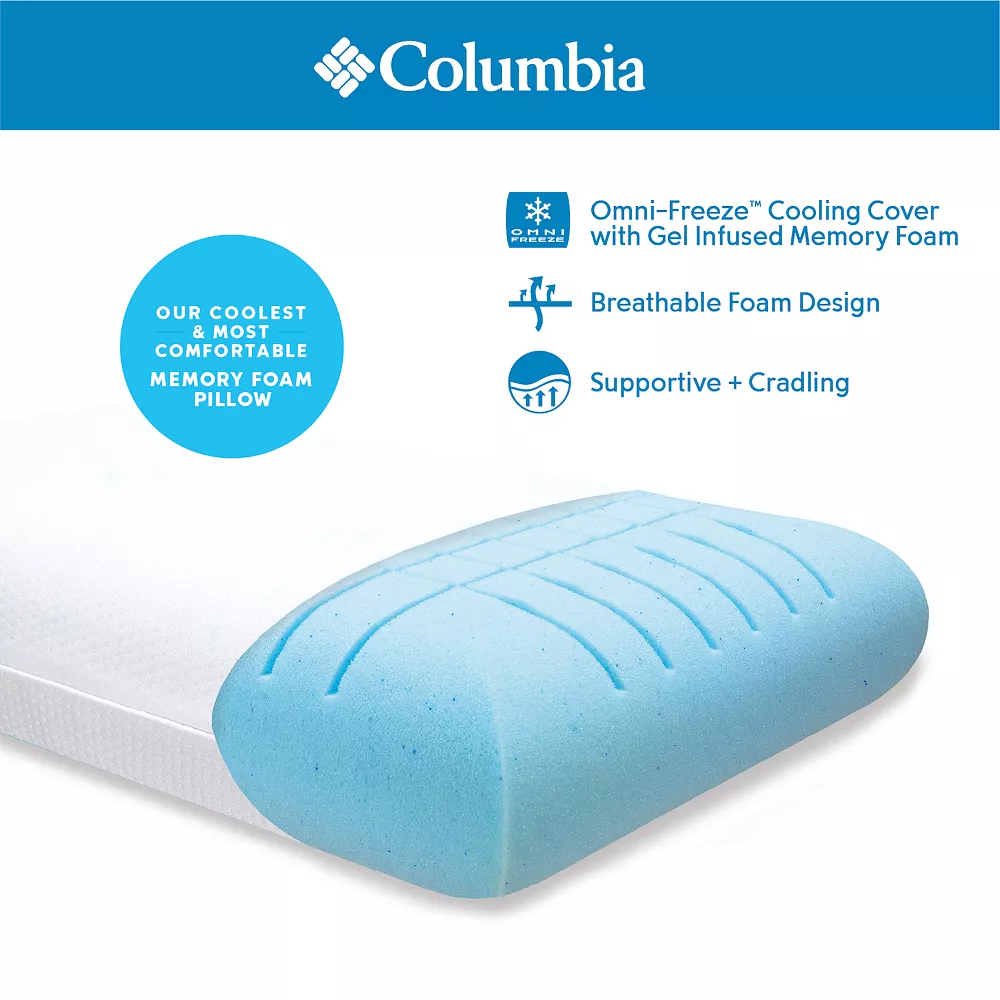 Columbia Omni Freeze Cooling Memory Foam Pillow 6 Columbia Omni Freeze Cooling Memory Foam Pillow - Image 4