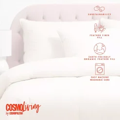 CosmoLiving By Cosmopolitan Organic Cotton Prime Feather King Pillow -travel pillow shop 5005509 ALT99