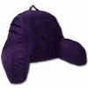 Living Healthy Products Living Health Products J-12-PURPLE Microsuede Bedrest Pillow - Purple - Bed Rest Reading Pillow -travel pillow shop 5030343