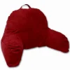 Living Healthy Products Living Health Products J-12-RED Microsuede Bedrest Pillow - Red - Bed Rest Reading Pillow -travel pillow shop 5030664