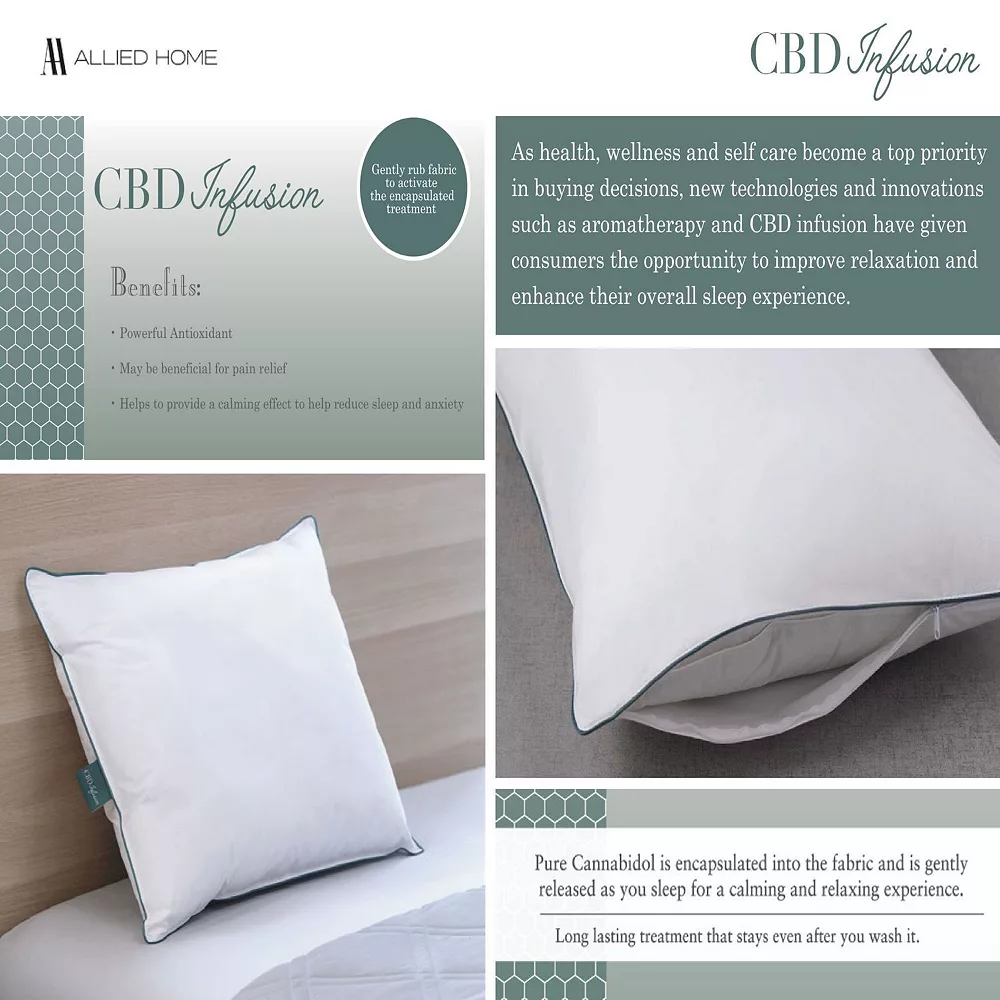 Allied Home CBD Infused Cotton Standard Pillow Protector 6 Allied Home CBD Infused Cotton Standard Pillow Protector - Image 4