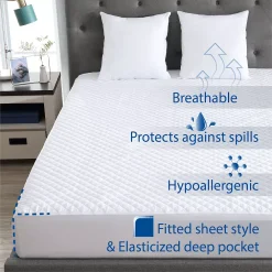 Swift Home Hypoallergenic Waterproof Mattress Protector -travel pillow shop 5097180 ALT6