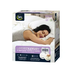 Serta 4" Layered Luxury Mattress Topper -travel pillow shop 5118299 ALT3