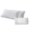 Unbranded 233 Thread Count Quilted White Goose Feather And Down 2-pack Pillow Set -travel pillow shop 5547503