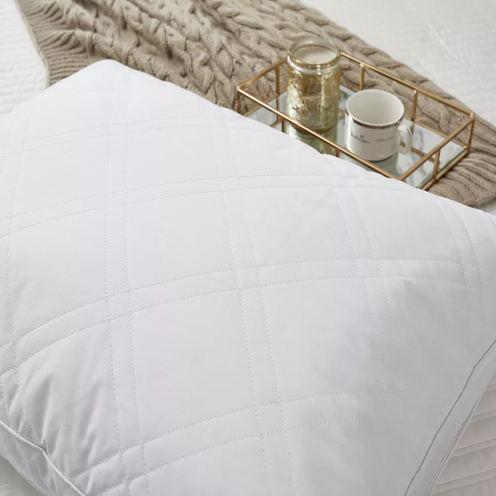 Unbranded 233 Thread Count Quilted White Goose Feather And Down 2-pack Pillow Set 7 Unbranded 233 Thread Count Quilted White Goose Feather And Down 2-pack Pillow Set - Image 5