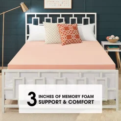 Dream Serenity Copper RX 3" Memory Foam Mattress Topper -travel pillow shop 5913025 ALT4