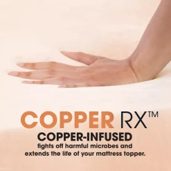 Dream Serenity Copper RX 3" Memory Foam Mattress Topper -travel pillow shop 5913025 ALT5