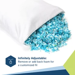 Molecule 2-pack Gel Memory Foam Pillow Set -travel pillow shop 5921617 ALT2