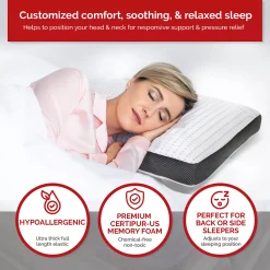 Swiss Comforts Silver Memory Foam Pillow 11 Swiss Comforts Silver Memory Foam Pillow -travel pillow shop 5926913 ALT3