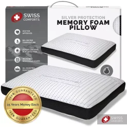 Swiss Comforts Silver Memory Foam Pillow 13 Swiss Comforts Silver Memory Foam Pillow -travel pillow shop 5926913 ALT5