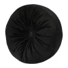 Royal Court Montecito Black Tufted Round Decorative Throw Pillow -travel pillow shop 5997587