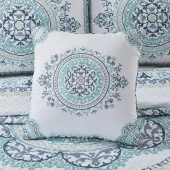 Royal Court Afton Blue Square Decorative Throw Pillow -travel pillow shop 5997594 ALT