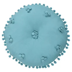 Royal Court Afton Blue Round Decorative Throw Pillow