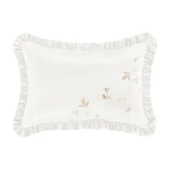 Royal Court Spring Garden White Boudoir Embellished Decorative Throw Pillow