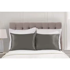 ShopBedding Silky Satin Pillowcase For Hair And Skin Queen Satin Pillowcase With Zipper (Pillowcase Set Of 2) 8 ShopBedding Silky Satin Pillowcase For Hair And Skin Queen Satin Pillowcase With Zipper (Pillowcase Set Of 2) -travel pillow shop 6119757 ALT2