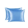 ShopBedding Silky Satin Pillowcase For Hair And Skin Queen Satin Pillowcase With Zipper (Pillowcase Set Of 2) 1 ShopBedding Silky Satin Pillowcase For Hair And Skin Queen Satin Pillowcase With Zipper (Pillowcase Set Of 2) -travel pillow shop 6119757 Jewel Blue