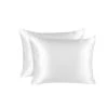 ShopBedding Silky Satin Pillowcase For Hair And Skin King Satin Pillowcase With Zipper (Pillowcase Set Of 2) 1 ShopBedding Silky Satin Pillowcase For Hair And Skin King Satin Pillowcase With Zipper (Pillowcase Set Of 2) -travel pillow shop 6122677 White