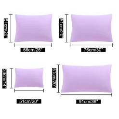 PiccoCasa 1800 Microfiber Breathable Zippered Pillowcases Set Of 2 King(20"x36") -travel pillow shop 6143332 ALT3