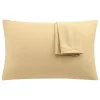 PiccoCasa 1800 Microfiber Breathable Zippered Pillowcases Set Of 2 King(20"x36") -travel pillow shop 6143332 Gold