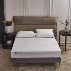 Farm To Home Organic Cotton Wavy Channel Down Alternative Mattress Pad -travel pillow shop 6153538 ALT