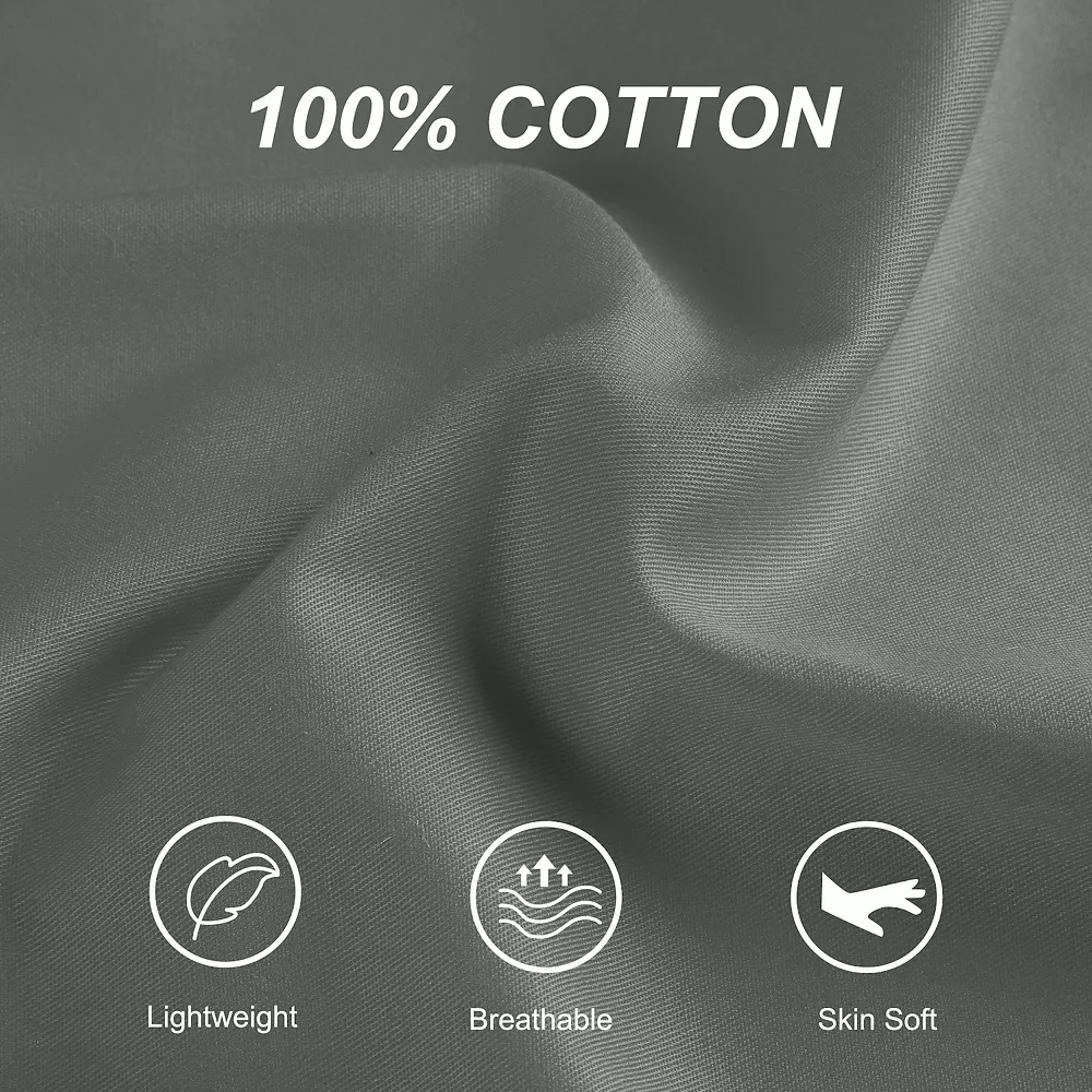 PiccoCasa Pillow Cases Zipper Covers Egyptian Cotton For Hair And Skin (20"x48") 6 PiccoCasa Pillow Cases Zipper Covers Egyptian Cotton For Hair And Skin (20"x48") - Image 4