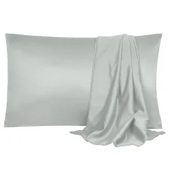 PiccoCasa Soft Silk Satin Pillowcases For Hair And Skin With Envelope 2PCS Queen(20"x30")