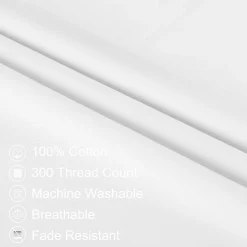 PiccoCasa Pillow Cases Covers Egyptian Cotton 1 Pcs (21"x55") -travel pillow shop 6174461 ALT