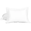 PiccoCasa 2Pcs Microfiber Pair No Zipper Pillowcases King(20"x36") -travel pillow shop 6174468 Snow White