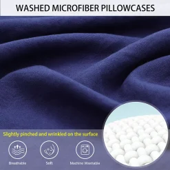 PiccoCasa Brushed Body Pillowcase Washed Microfiber Envelope Closure Body(20"x60") -travel pillow shop 6174469 ALT2
