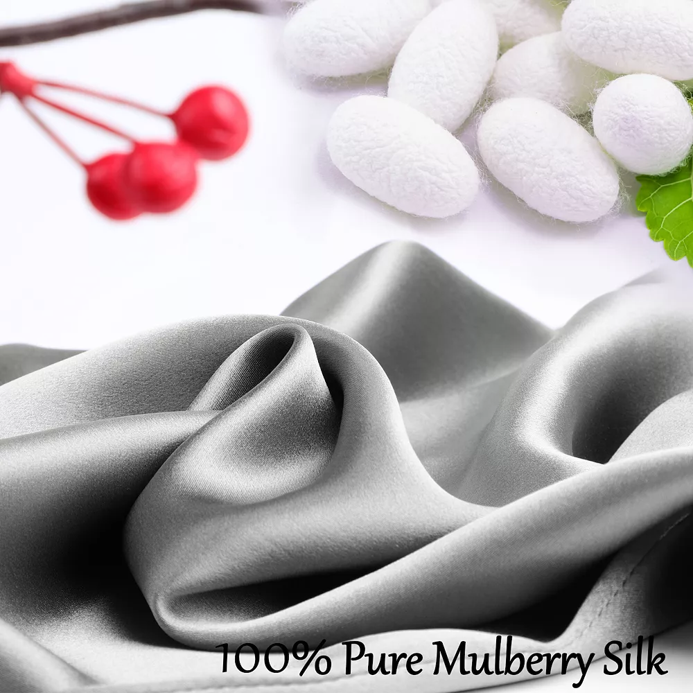 PiccoCasa 19 Momme Silk Pillowcase For Hair Skin With Zipper Queen 20"x30" 5 PiccoCasa 19 Momme Silk Pillowcase For Hair Skin With Zipper Queen 20"x30" - Image 3